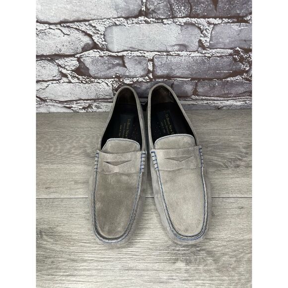 To Boot New York Grey Suede Leather Driver Penny Loafers Shoes Men Sz 7M US/40EU - Picture 15 of 16